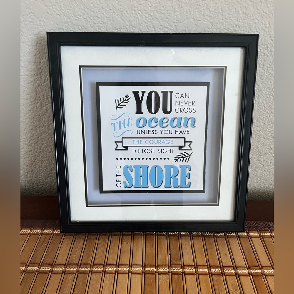 Inspirational Ocean Quote Framed Wall Art